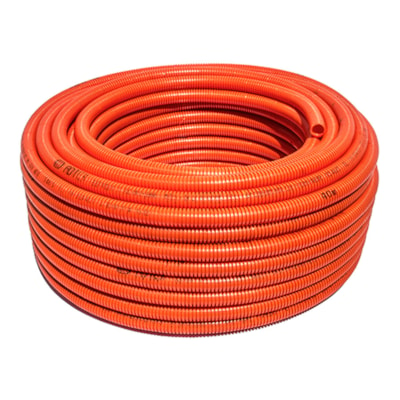 Conduite corrugado pvc 25 metros laranja  Adtex