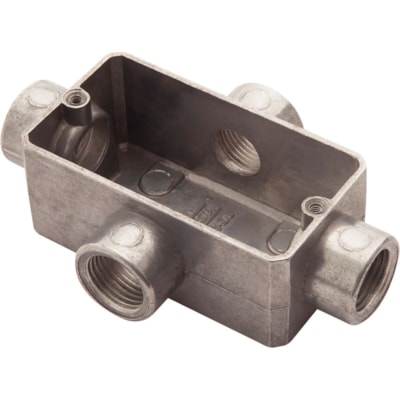 Condulete Tipo X 1/2" Aluminio C/Rosca S/Tamapa - Tramontina