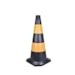 Cone de Sinalização 50cm Preto e Amarelo 700.01304 PLASTCOR