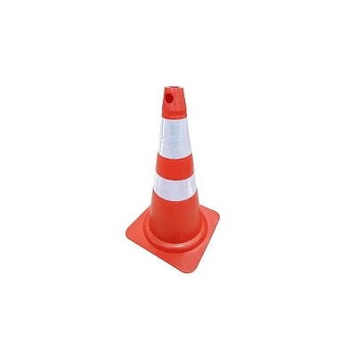 Cone Flexivel  50cm LJ/BR Refletivo Plastcor 700.00654