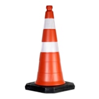 Cone PVC Rigido 75cm Base Movel PL4060 Plastcor