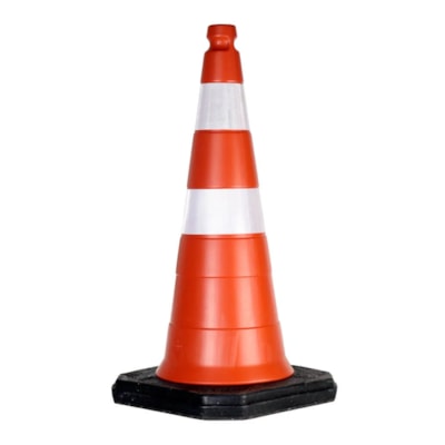 Cone PVC Rigido 75cm Base Movel PL4060 Plastcor