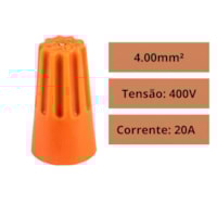Conector de Emenda Laranja 4,0mm - 00055735 Building