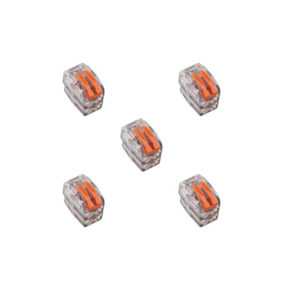 Conector Iluminação Incolor 2 Vias 4,0mm C/5 Pçs Eletrokit