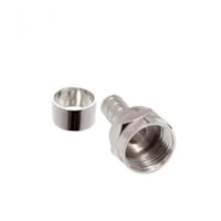 Conector Metal c/Anel RG59U Coaxial Interneed 30 peças