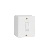 Conjunto 1 interriptor paralelo Sobrepor 250v Branco Ilumi