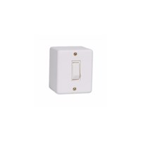 Conjunto 1 Interruptor Simples Sobrepor 250V Box Branco - Ilumi - Referência: 6317
