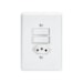 Conjunto 2 Interrup Paralelo e 1 tomada 2P+T 10A 250V Perlex