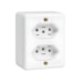Conjunto 2 Tomadas Fixas de Sobrepor Box 2P+T 20A 250V Ilumi