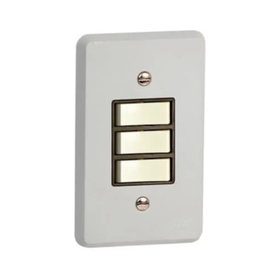 Conjunto 3 Interruptor Paralelo Com Placa Silentoc 3106