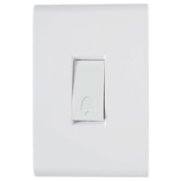 Conjunto 4x2 1 Pulsador Campainha Tramontina Liz 10 a Branco