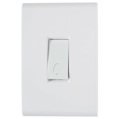 Conjunto 4x2 1 Pulsador Campainha Tramontina Liz 10 a Branco