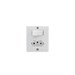 Conjunto Interruptor 1 Simples 1 Tomada Sobrepor 2p+T 6/10a 250v Box Branco - Ilumi - Referência: 63200