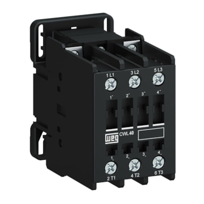 Contator Tripolar 40A CWL40-00-30 D23 220v 60Hz Preto -Weg