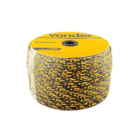 Corda PP Multif. Trançada 10mm 190M Preta/Amarela - Vonder