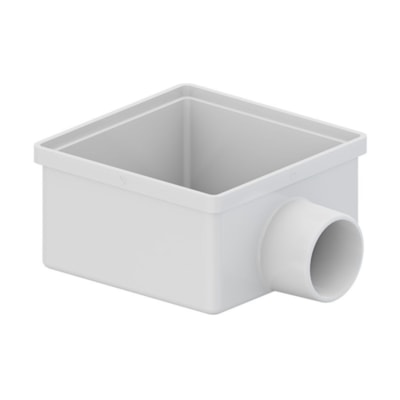 Corpo Ralo Seco Quadrado Branco Pvc 100x53x40mm - Tigre