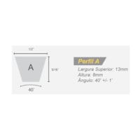 Correia Em V Preta A-59 ACV1010059 Rexon