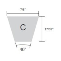 Correia Industrial Em V Preto C-105 Rexon