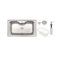 Cuba de Sobrepor com Cesto Morgana Maxi 86x50cm - Tramontina