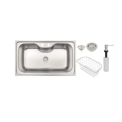 Cuba de Sobrepor com Cesto Morgana Maxi 86x50cm - Tramontina