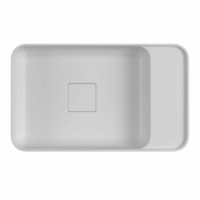 Cuba Retangular Suspensa Com Mesa Branco Cerâmica Slim Deca