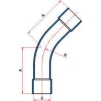 Curva 45° soldavel 25mm Marrom Pvc - Tigre