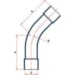 Curva 45° soldavel 25mm Marrom Pvc - Tigre