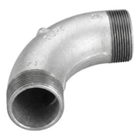 Curva de 90° Ferro Prateado Galvanizado Macho 2.1/2 - Tupy