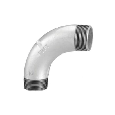 Curva de 90° Ferro Prateado Galvanizado Macho 2.1/2 - Tupy