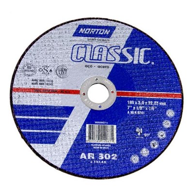 Disco De Corte Aço Carbono Ar302 180 X 3,0 X 22,23 Classic - Norton - Referência: 66253371106