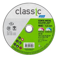Disco De Corte Aço Inox Ar102 115 X 1,6 X 22,23 Classic - Norton - Referência: 66252844259