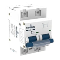 Disjuntor Bipolar DIN100A 10KA Termoplástico - Soprano