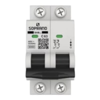 Disjuntor Bipolar Termoplástico Branco DIN 63A GIII- Soprano