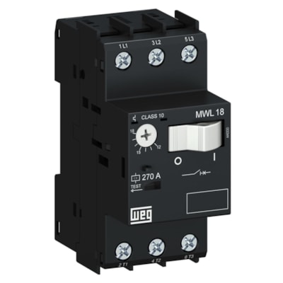 Disjuntor Motor Preto 0,40-0,63A MWL18-3-C063 - Weg