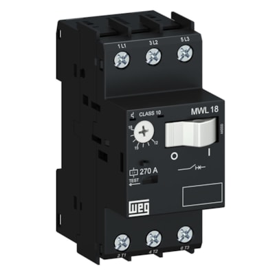 Disjuntor Motor  Termoplástico 0,10-016A MWL18-3-C016 - Weg