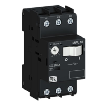 Disjuntor Motor Termoplástico 1,0-1,6A  MWL18-3-D016 - WegDisjuntor Motor Termoplástico 1,0-1,6A  MWL18-3-D016 - Weg