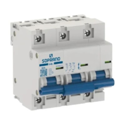 Disjuntor Tripolar DIN80A GIII 10KA - Soprano