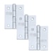 Dobradiça Zincada 1/2" Polegada 850 C/3 Peças 96691 Silvana