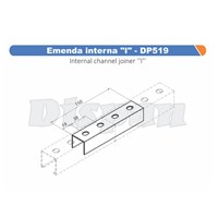 Emenda Interna Tipo I Para Perfilado Dp519 38 X 38 Mm - Dispan - Referência: Dp519 38x38