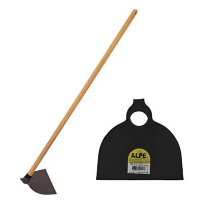 Enxada Aço Preto Com Cabo Madeira 1,20m Alpe 15cm - Pegorari