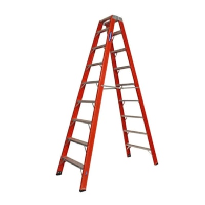 Escada Aluminio Vermelho 2acesso 37,5m 12 degraus - Cogumelo