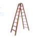 Escada Aluminio Vermelho 2acesso 37,5m 12 degraus - Cogumelo