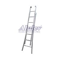 Escada De Alumínio Esticável 2 X 8 Degraus - Alulev - Referência: Ed108