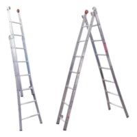 Escada De Alumínio Esticável 2x13 Aluminio Prateado - Alulev