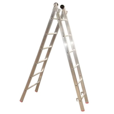 Escada De Alumínio Esticável 2X8 Degraus 2,70m 3/1 - Alulev