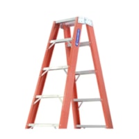 Escada Fibra Duplo Acesso Laranja 3,15m 10Degraus- Cogumelo