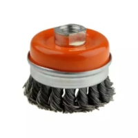 Escova Copo Trançada Vermelha De Aço 65 x 14mm - Starfer