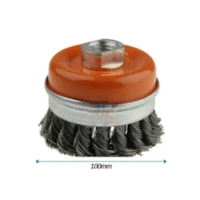 Escova de Aço Copo Trançado 100 x 14mm - Starfer