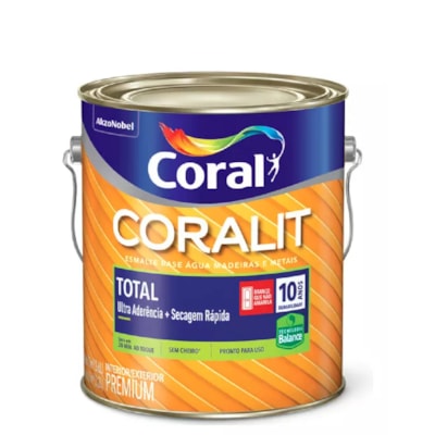 Esm coralit total base agua  ac cinza medio 3,2L coral