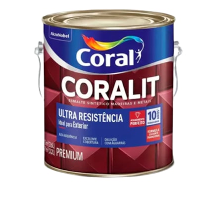 Esmalte Coralit Ultra Resistência  Alto Brilho  Azul França 3,6 Litros Coral